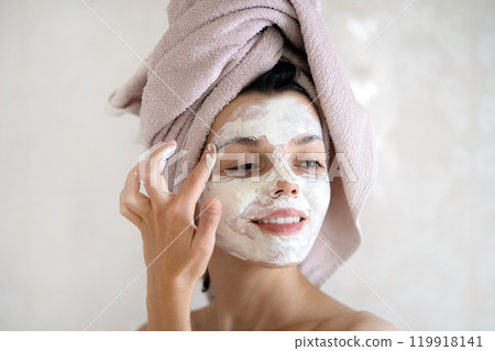 Girl takes care of her beauty and health. Girl takes care of her beauty and health. 119918141