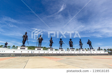 Rajabhakdi Park Thai Kings monument travel location at Hua-Hin, Thailand. 119918185