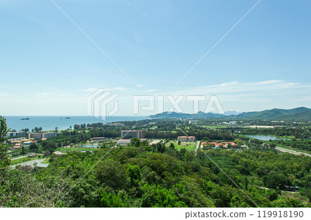 Scenic view Hua-Hin beach,Prachuap Khiri Khan. Scenic view Hua-Hin beach,Prachuap Khiri Khan. 119918190