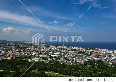 Scenic view Hua-Hin beach,Prachuap Khiri Khan. 119918200
