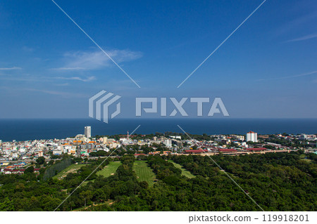 Scenic view Hua-Hin beach,Prachuap Khiri Khan. 119918201