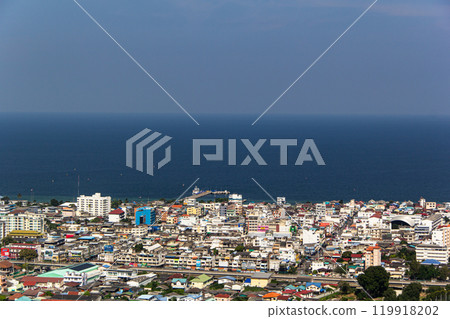 Scenic view Hua-Hin beach,Prachuap Khiri Khan. 119918202