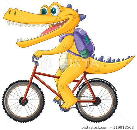 Crocodile Riding a Bicycle Adventure Crocodile Riding a Bicycle Adventure 119918508