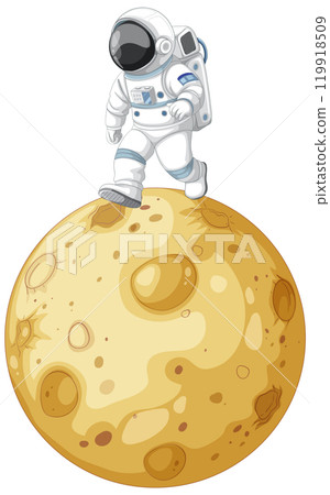 Astronaut Walking on Moon Astronaut Walking on Moon 119918509