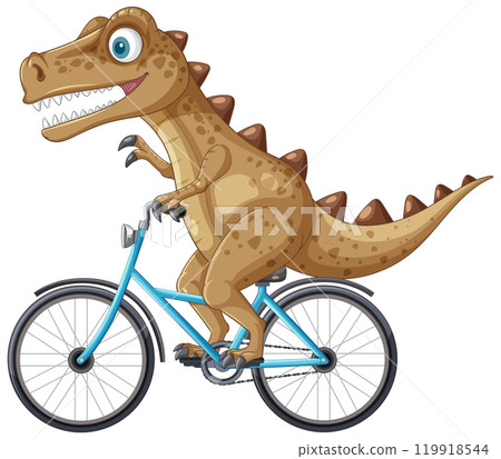Dinosaur Riding a Bicycle Adventure Dinosaur Riding a Bicycle Adventure 119918544