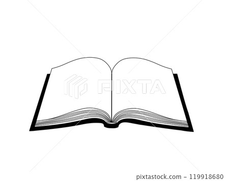 Open book illustration 119918680