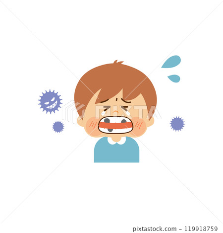 有蛀牙的孩子可愛插畫素材 有蛀牙的孩子可愛插畫素材 119918759