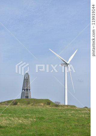 View from the Tower at Dawn in Kaminokuni Town View from the Tower at Dawn in Kaminokuni Town 119919144