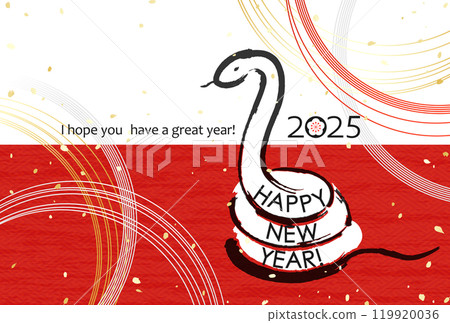 2025蛇年新年賀卡水引 2025蛇年新年賀卡水引 119920036