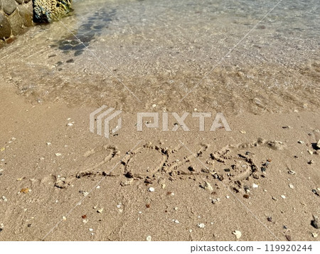 Year 2025 Written in Sand. Christmas  119920244