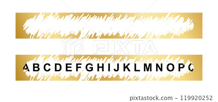 Golden rectangle scratchcard surfaces with scraped empty and letters textures. Raffle, sale coupon or promo code card templates. Vector illustration Golden rectangle scratchcard surfaces with scraped empty and letters textures. Raffle, sale coupon or promo code card templates. Vector illustration 119920252