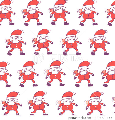 Illustration of Santa Claus wearing a scarf 2 119920457