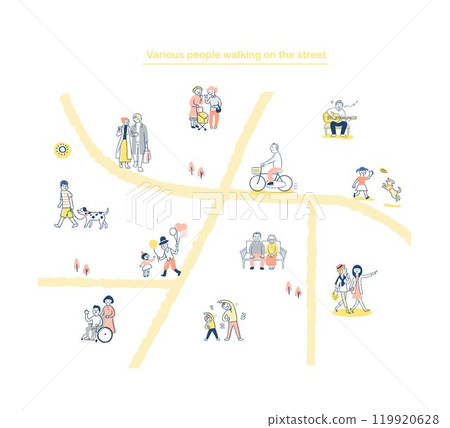 Various people walking on the street 54 Various people walking on the street 54 119920628