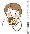 Girls eating donuts 119920803