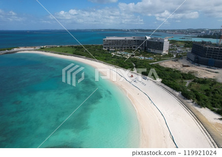 Aerial view of Miyako Sunset Beach from the Hilton Okinawa Miyakojima Resort direction 2 119921024