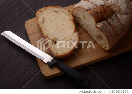Cut French bread Cut French bread 119921161