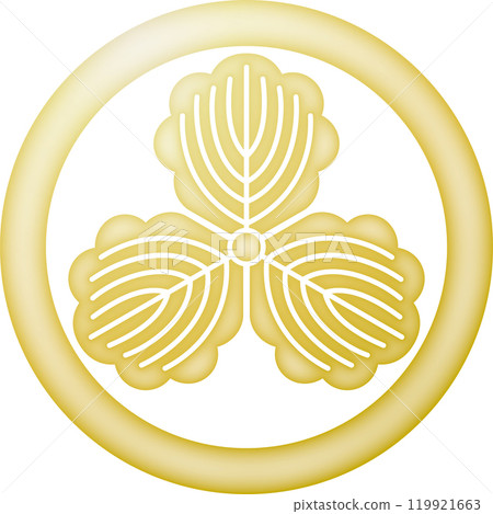 Family crest Maru ni Mitsukashi [Gold] 119921663