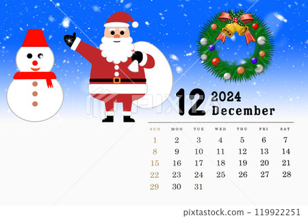 十二月的日曆 119922251