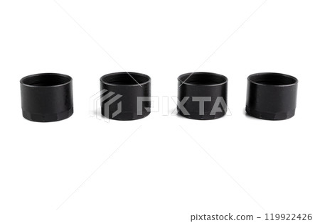 Set of new Solenoid nuts spares for car on white background 119922426