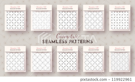 Set 10 Seamless Patterns. Geometric Illustrations. Traditional Minimalistic Textures. Abstract Modern Backgrounds Set 10 Seamless Patterns. Geometric Illustrations. Traditional Minimalistic Textures. Abstract Modern Backgrounds 119922961