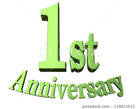 3DCG characters "1st Anniversary/1st anniversary" green, green 3DCG characters "1st Anniversary/1st anniversary" green, green 119923012