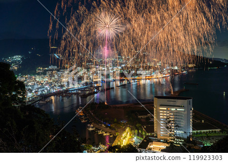 <Shizuoka Prefecture> Atami Fireworks Festival - Night view overlooking the city of Atami <Shizuoka Prefecture> Atami Fireworks Festival - Night view overlooking the city of Atami 119923303
