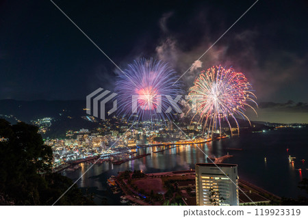 <Shizuoka Prefecture> Atami Fireworks Festival - Night view overlooking the city of Atami <Shizuoka Prefecture> Atami Fireworks Festival - Night view overlooking the city of Atami 119923319