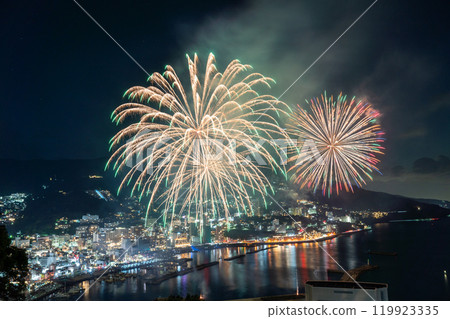 <Shizuoka Prefecture> Atami Fireworks Festival - Night view overlooking the city of Atami <Shizuoka Prefecture> Atami Fireworks Festival - Night view overlooking the city of Atami 119923335
