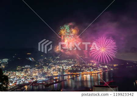 <Shizuoka Prefecture> Atami Fireworks Festival - Night view overlooking the city of Atami <Shizuoka Prefecture> Atami Fireworks Festival - Night view overlooking the city of Atami 119923342