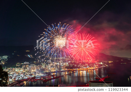 <Shizuoka Prefecture> Atami Fireworks Festival - Night view overlooking the city of Atami <Shizuoka Prefecture> Atami Fireworks Festival - Night view overlooking the city of Atami 119923344