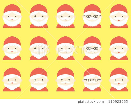 Santa Claus illustration icon set, lineless color 119923965