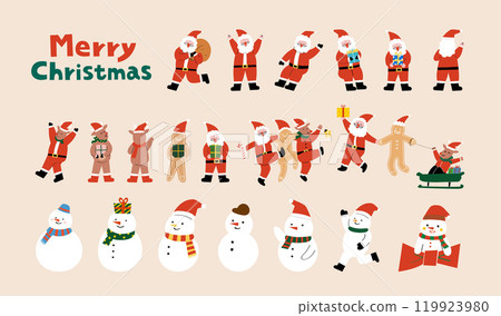 Collection of Santa Claus 119923980