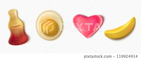 Jelly gummy candy realistic 3d vector Jelly gummy candy realistic 3d vector 119924914