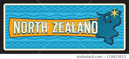 North Zealand region of Denmark, Danish territory or area. Vector travel plate, vintage sign, retro postcard design. Plaque or card with map o county and nordic ornaments, souvenir from trip North Zealand region of Denmark, Danish territory or area. Vector travel plate, vintage sign, retro postcard design. Plaque or card with map o county and nordic ornaments, souvenir from trip 119925613