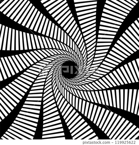 Psychedelic hypnotic spiral, concentric hypnosis circle. Radial magic whirlpool pattern, circular hypnotic vector twist motion background or geometric psychedelic swirl optical illusion or spiral Psychedelic hypnotic spiral, concentric hypnosis circle. Radial magic whirlpool pattern, circular hypnotic vector twist motion background or geometric psychedelic swirl optical illusion or spiral 119925622