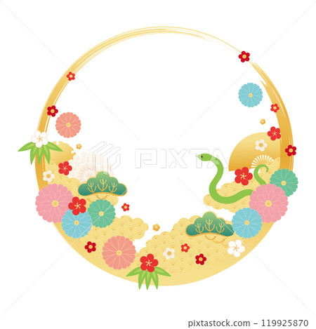 Year of the Snake - New Year's material 3 Vector Year of the Snake - New Year's material 3 Vector 119925870