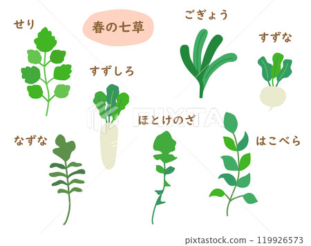 受七種春天草藥啟發的插圖 119926573