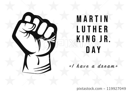 Martin Luther King Jr, Martin Luther king day. Vector Design Illustration for Background, Poster, Banner, Advertising, Greeting Card 119927049