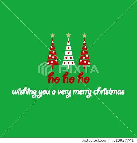 Christmas tree ho ho ho Merry Christmas 119927741