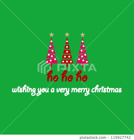Christmas tree ho ho ho Merry Christmas 119927742