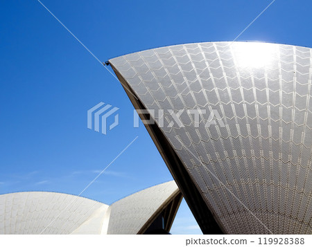 detail of the opera house in sydney australia 119928388