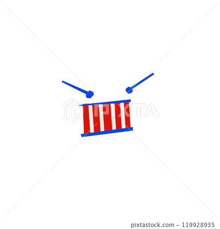 American patriotic drum for 4th of July USA American patriotic drum for 4th of July USA 119928935