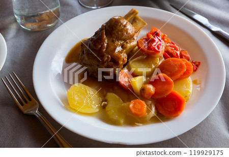 Tasty spanish dish Codillo 119929175