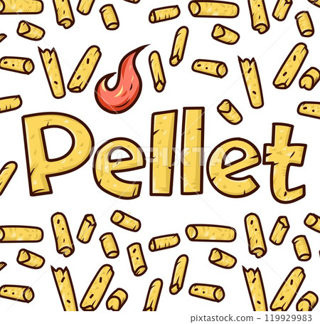 doodle cartoon style lettering with pellets. vector background doodle cartoon style lettering with pellets. vector background 119929983