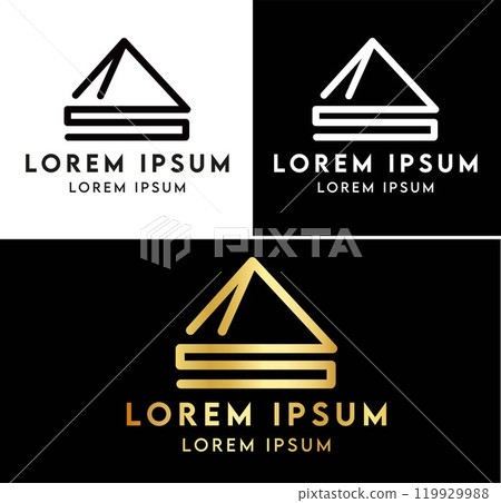 pyramid Real estate logo design. vector illustration 119929988