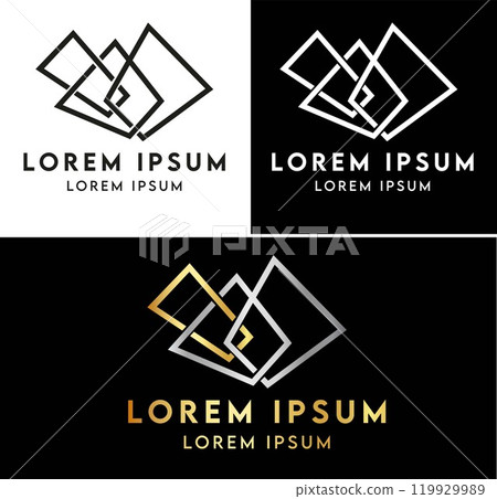 geometric element Real estate logo design . vector illustration 119929989