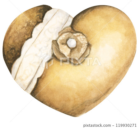 Watercolor painting of Heart. Watercolor painting of Heart. 119930271