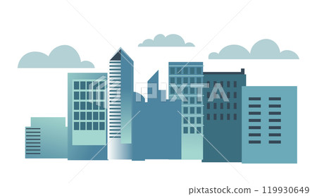 City Skyline in Flat Style 119930649