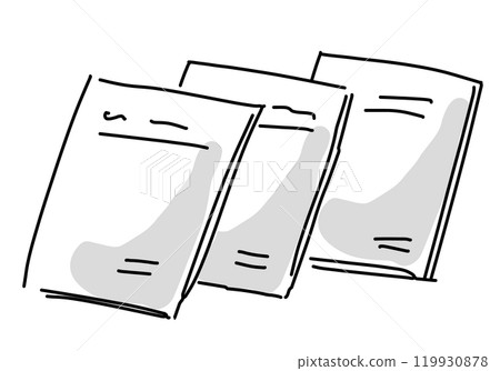 Rough hand-drawn line drawings for documents/brochures Rough hand-drawn line drawings for documents/brochures 119930878