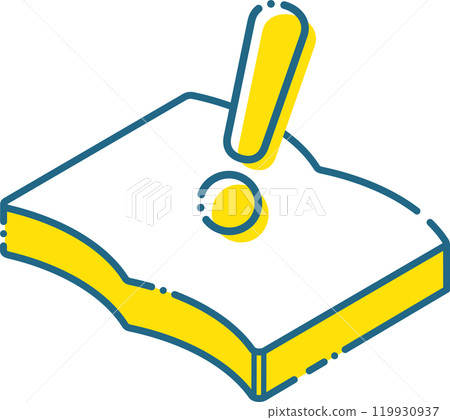 Exclamation mark and simple notebook, book 119930937